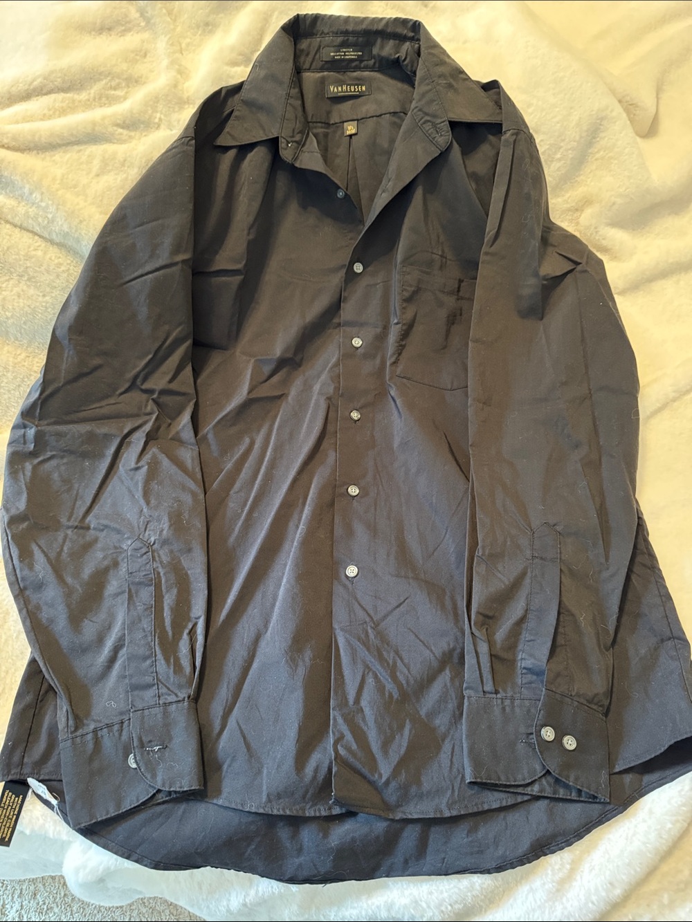 Van Heusen Men's Black Button-Up Shirt Jacket